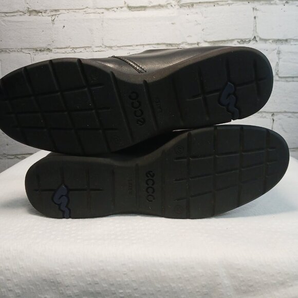 WOMENS ECCO BLACK LEATHER LOAFER WITH MONK STRAP COMFORT SHOE SIZE 40/US9 - Picture 6 of 11